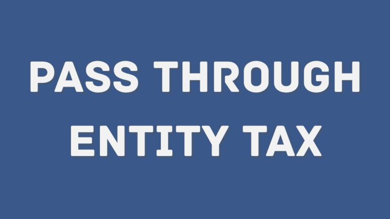 Pass Through entity tax